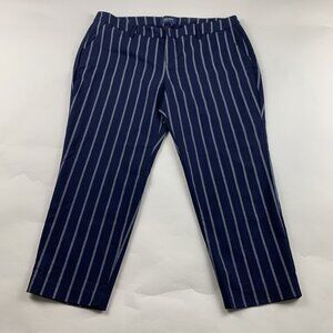 PETITE Old Navy Dark Blue Pinstripe Harper Pant 14P